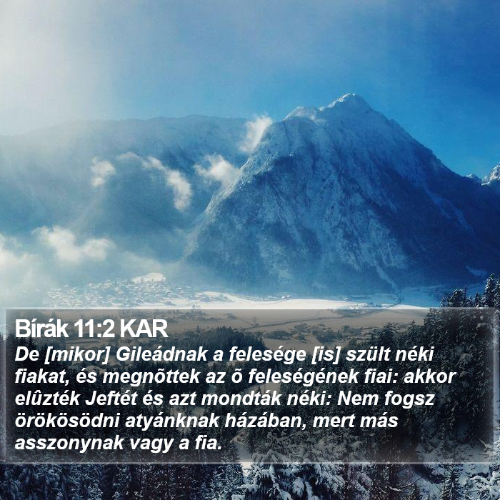 Bírák 11:2 KAR Bible Study