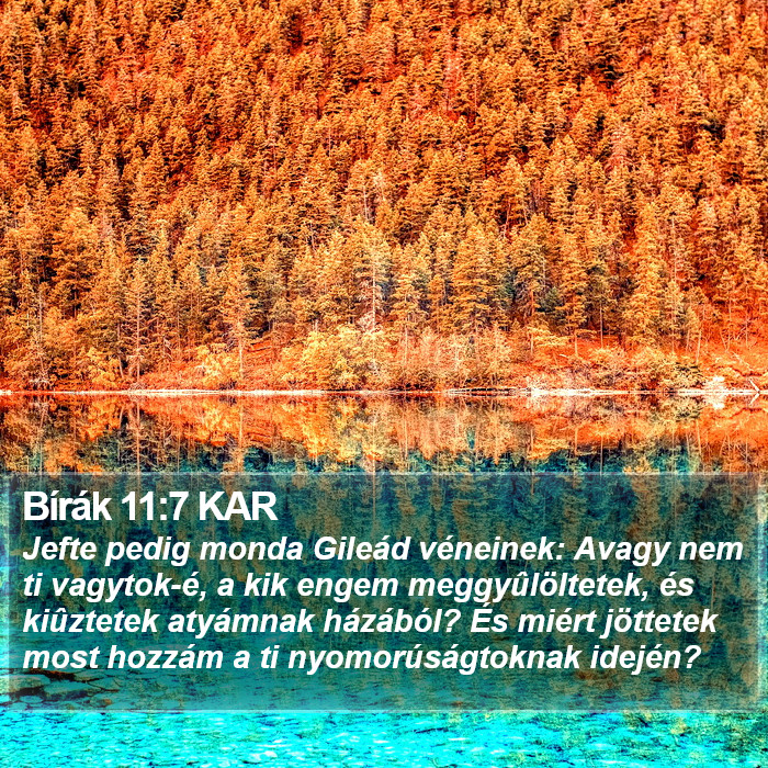 Bírák 11:7 KAR Bible Study