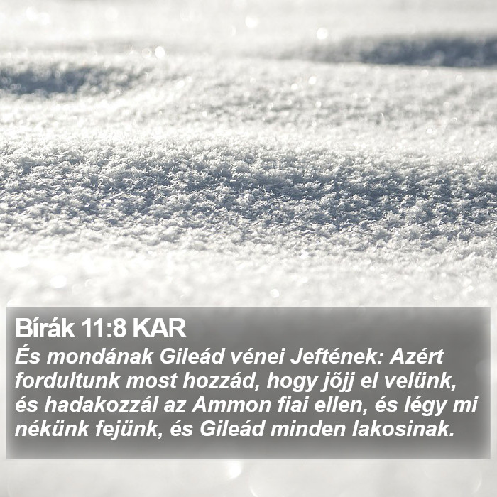 Bírák 11:8 KAR Bible Study