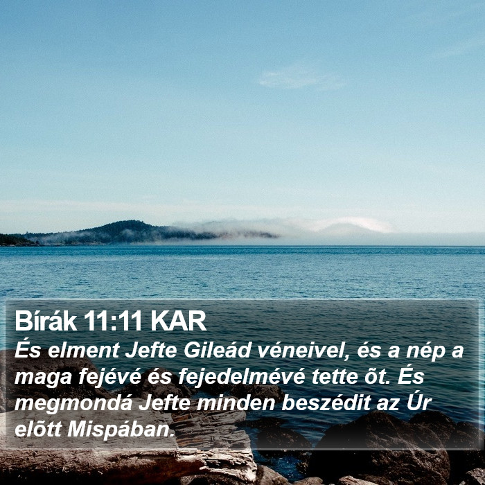 Bírák 11:11 KAR Bible Study