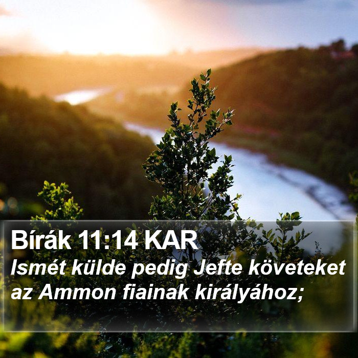 Bírák 11:14 KAR Bible Study