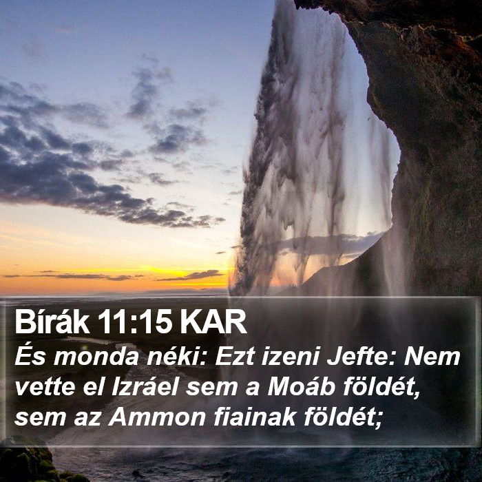 Bírák 11:15 KAR Bible Study