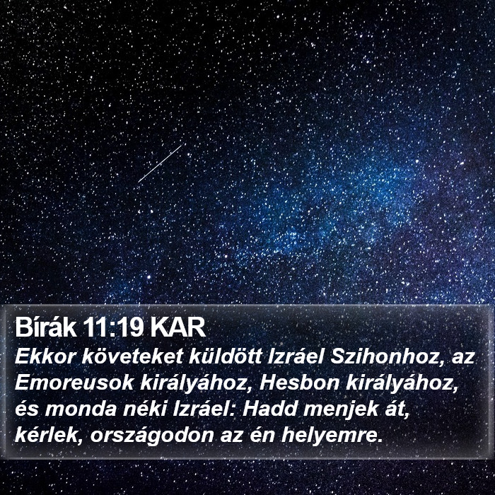 Bírák 11:19 KAR Bible Study