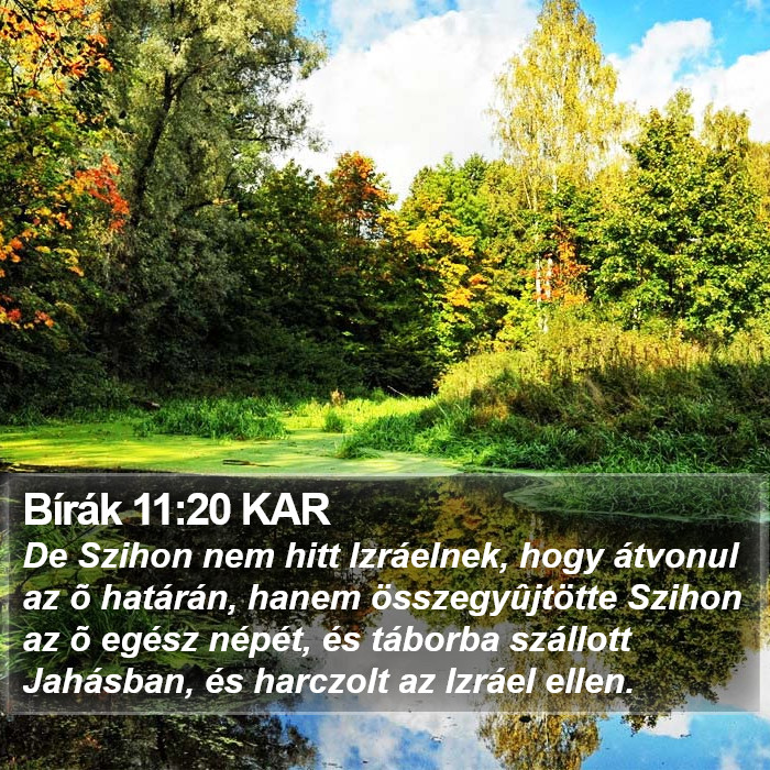 Bírák 11:20 KAR Bible Study