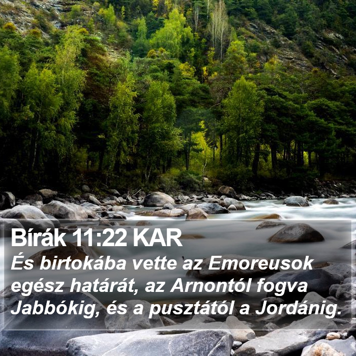 Bírák 11:22 KAR Bible Study