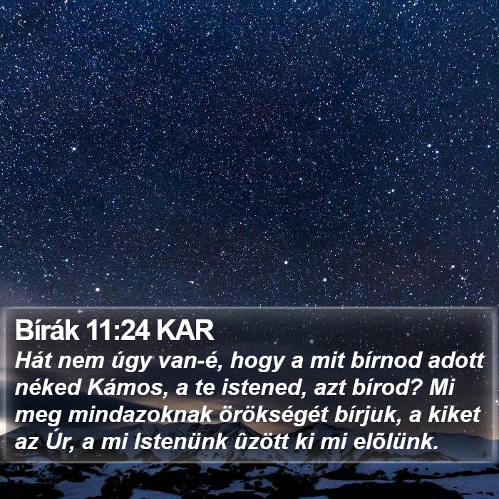 Bírák 11:24 KAR Bible Study