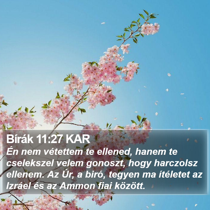 Bírák 11:27 KAR Bible Study