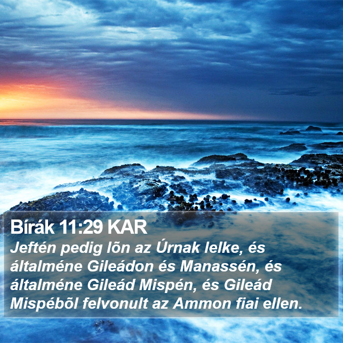 Bírák 11:29 KAR Bible Study