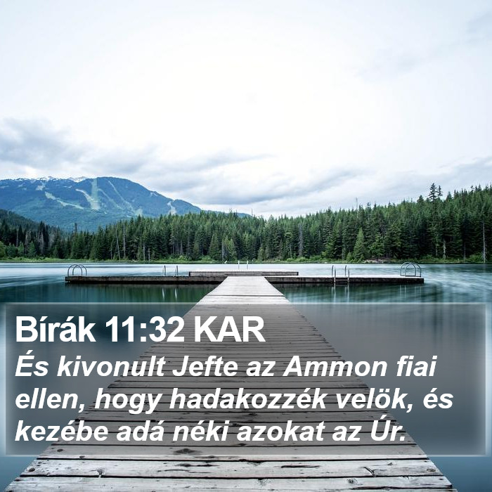 Bírák 11:32 KAR Bible Study