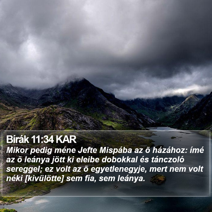 Bírák 11:34 KAR Bible Study