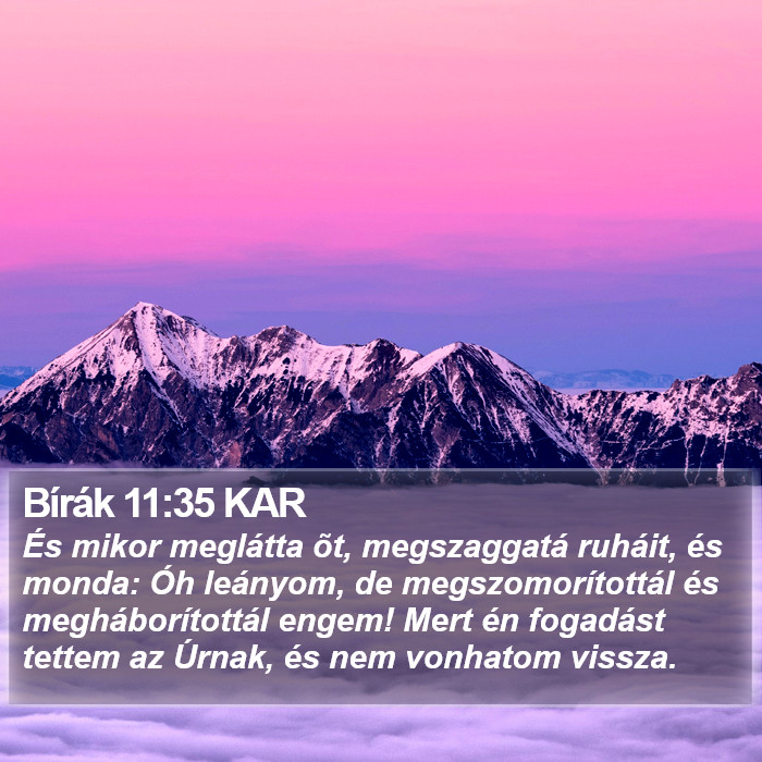 Bírák 11:35 KAR Bible Study