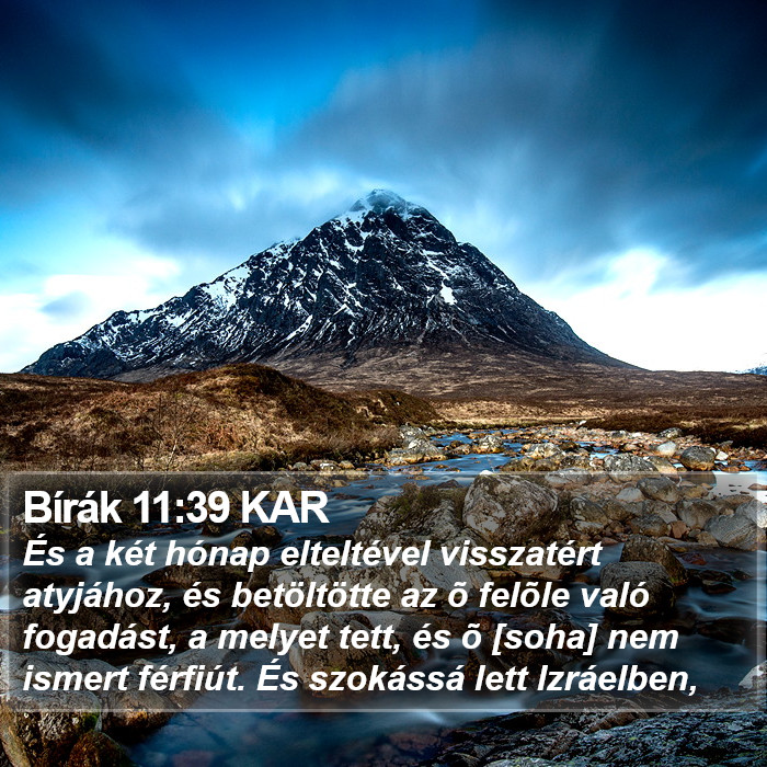 Bírák 11:39 KAR Bible Study