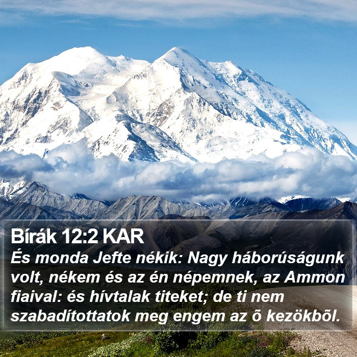 Bírák 12:2 KAR Bible Study