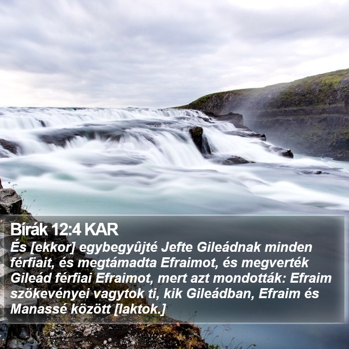 Bírák 12:4 KAR Bible Study