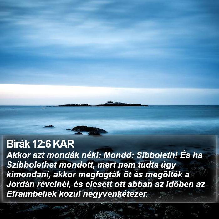 Bírák 12:6 KAR Bible Study