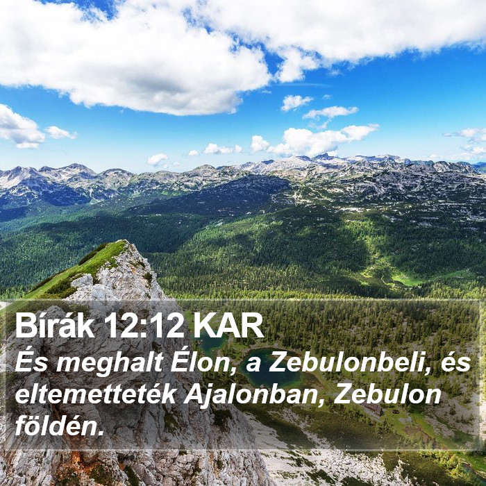 Bírák 12:12 KAR Bible Study