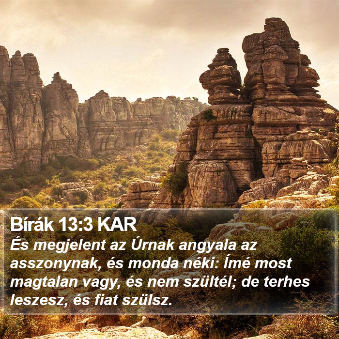 Bírák 13:3 KAR Bible Study