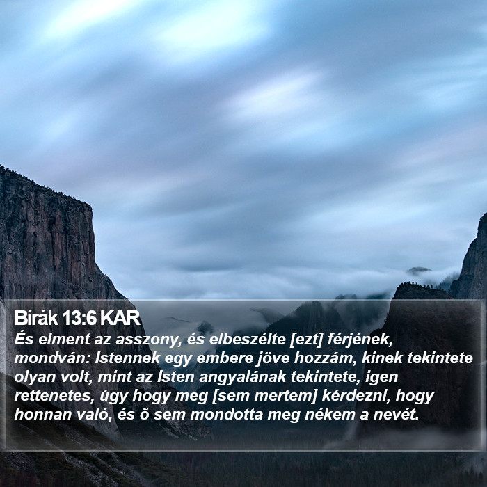 Bírák 13:6 KAR Bible Study