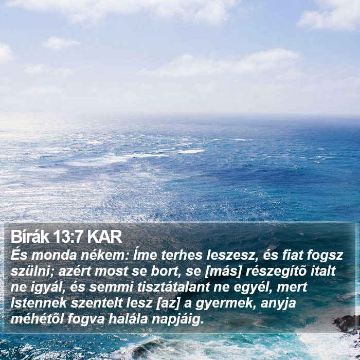 Bírák 13:7 KAR Bible Study