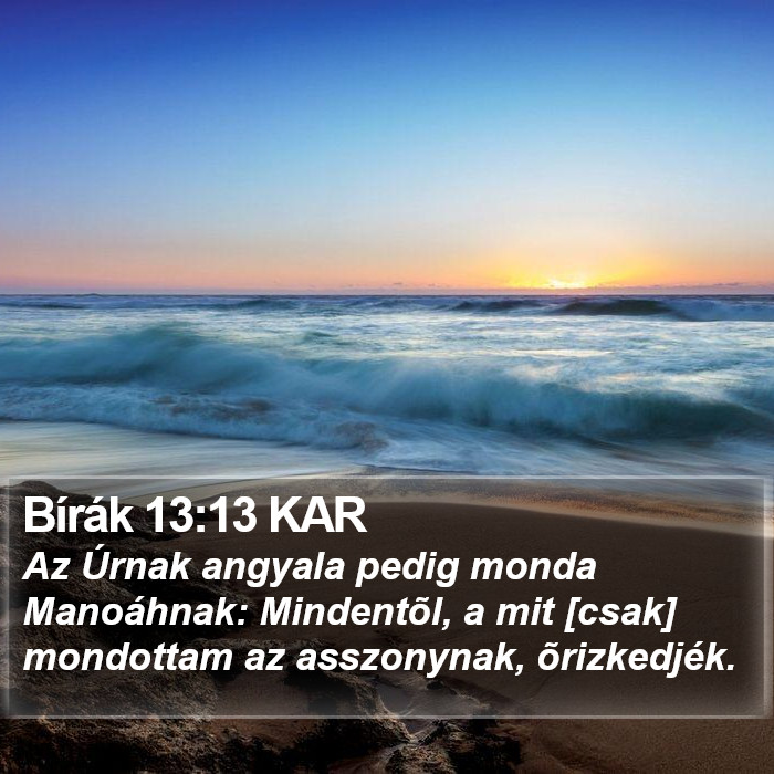 Bírák 13:13 KAR Bible Study