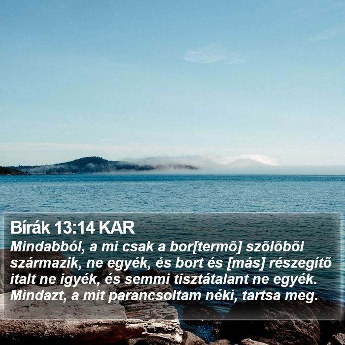 Bírák 13:14 KAR Bible Study