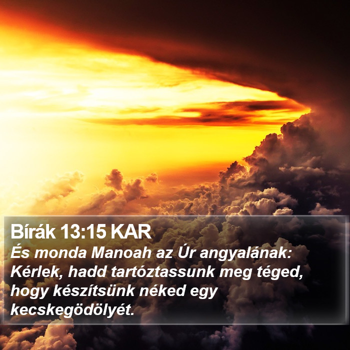 Bírák 13:15 KAR Bible Study