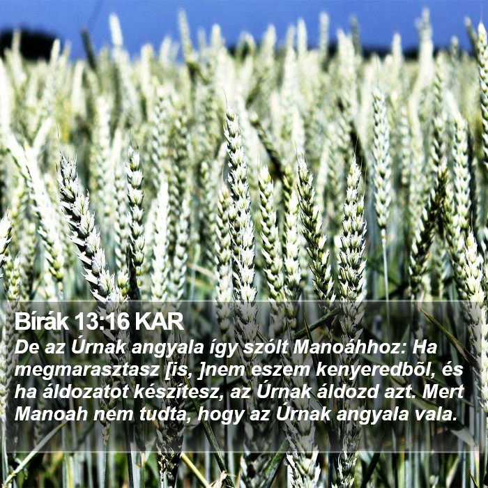 Bírák 13:16 KAR Bible Study