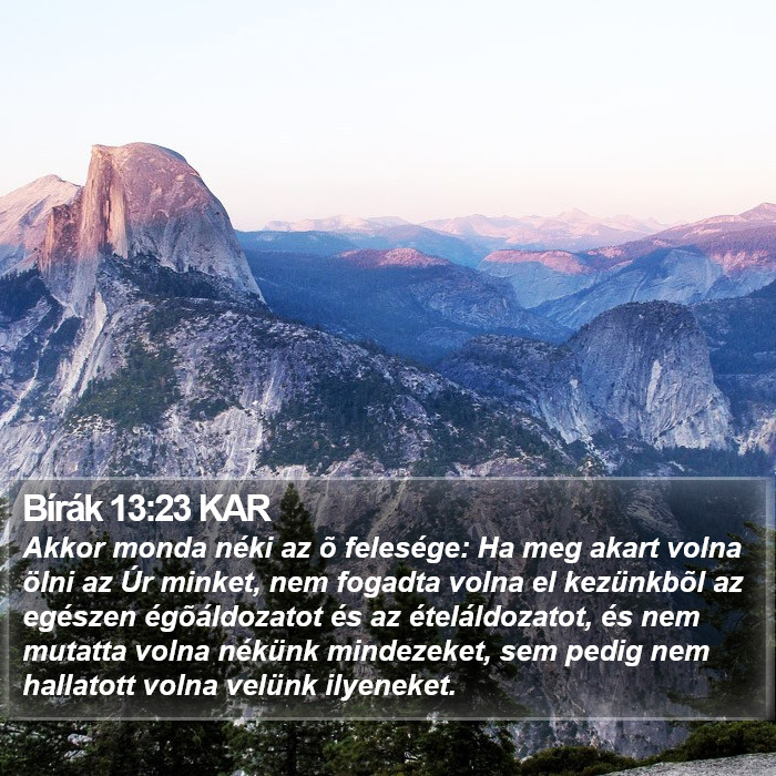 Bírák 13:23 KAR Bible Study