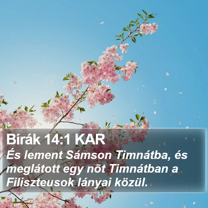 Bírák 14:1 KAR Bible Study