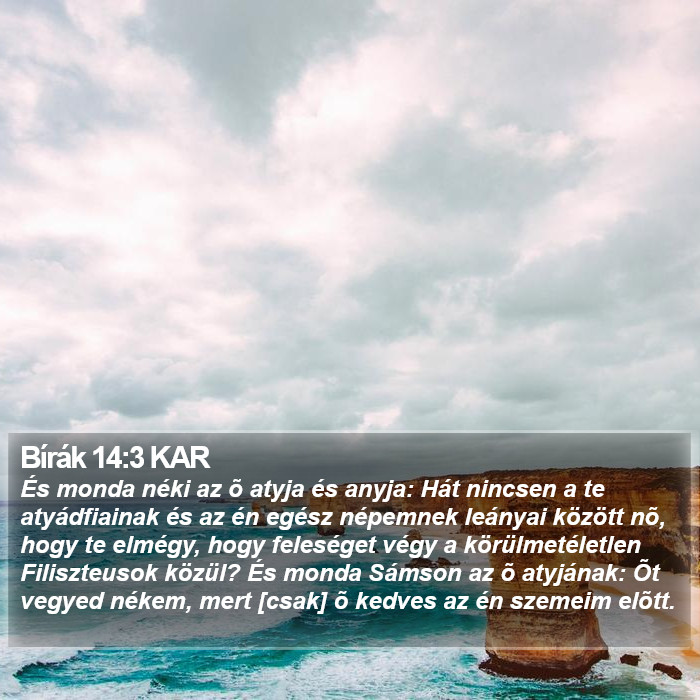 Bírák 14:3 KAR Bible Study