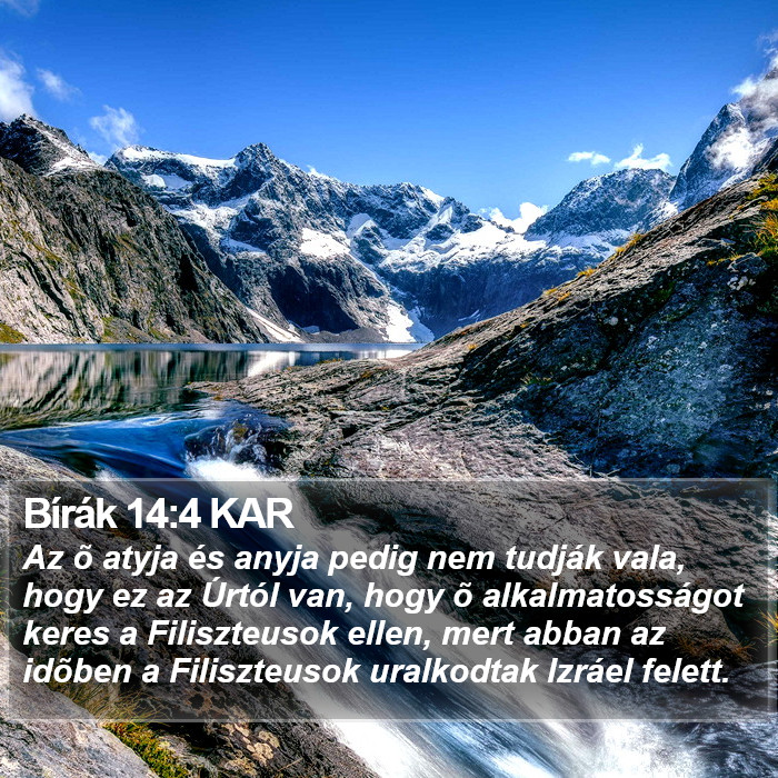 Bírák 14:4 KAR Bible Study