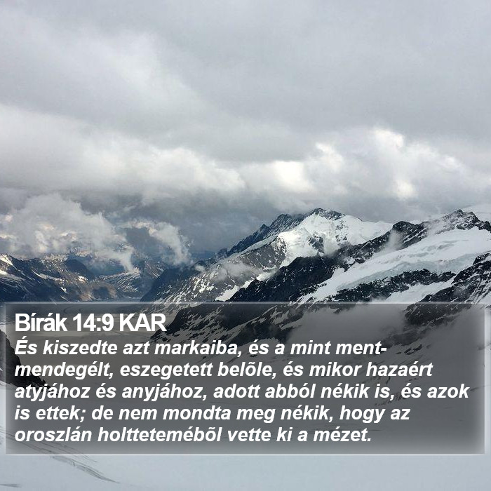 Bírák 14:9 KAR Bible Study