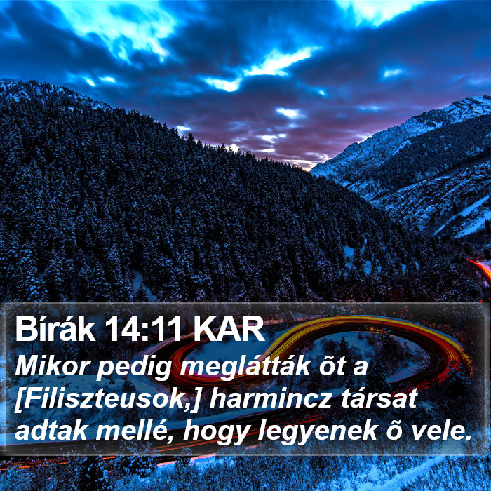 Bírák 14:11 KAR Bible Study