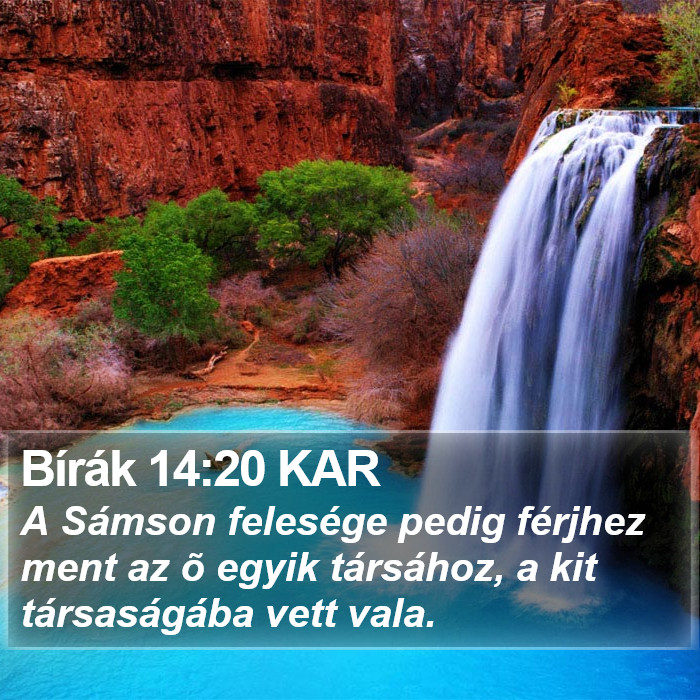 Bírák 14:20 KAR Bible Study