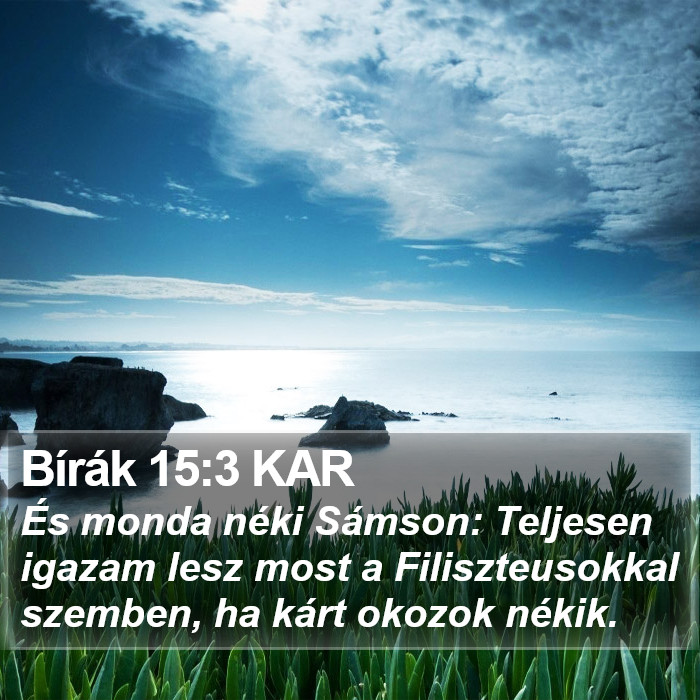 Bírák 15:3 KAR Bible Study