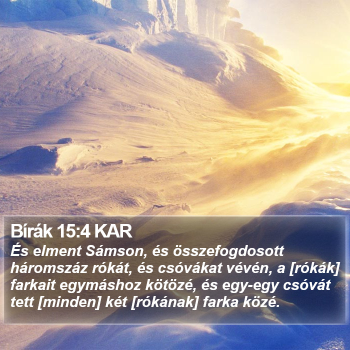 Bírák 15:4 KAR Bible Study