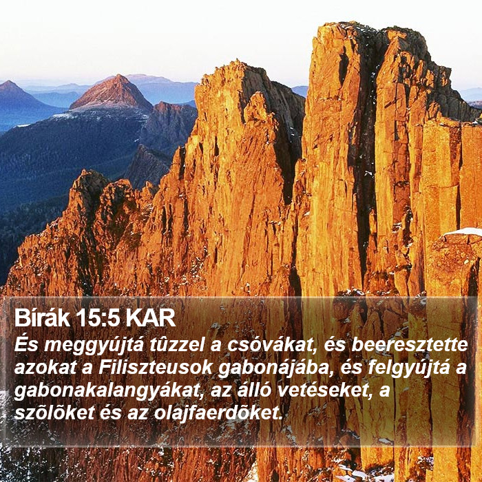 Bírák 15:5 KAR Bible Study