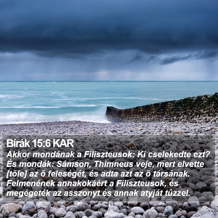 Bírák 15:6 KAR Bible Study