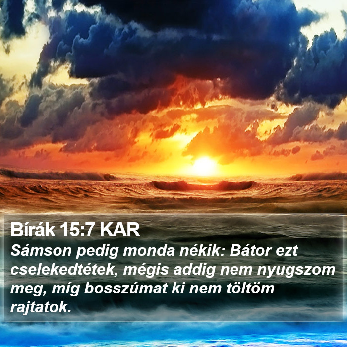 Bírák 15:7 KAR Bible Study