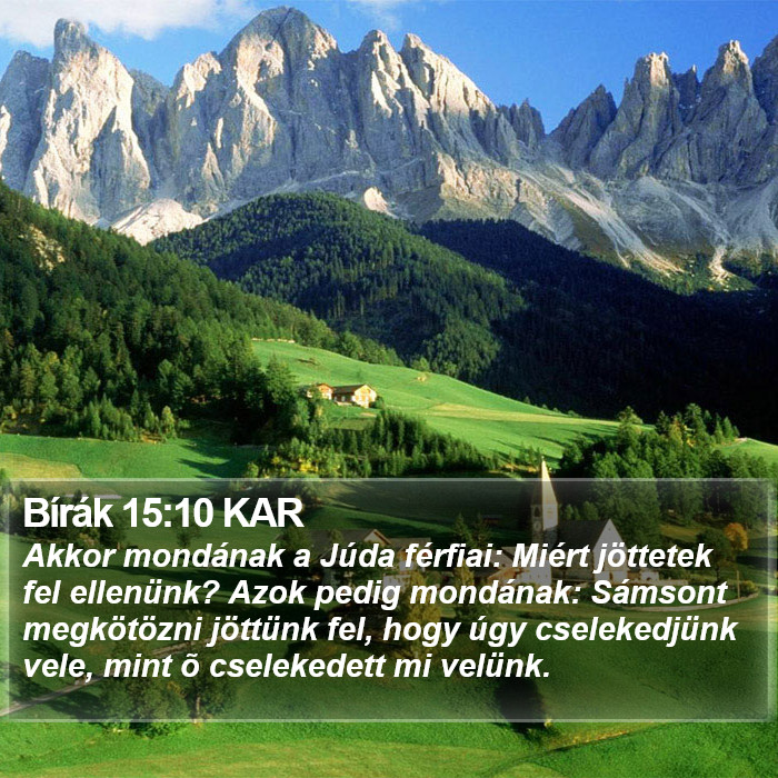 Bírák 15:10 KAR Bible Study