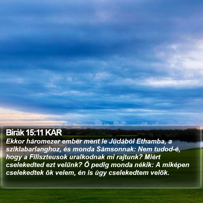 Bírák 15:11 KAR Bible Study