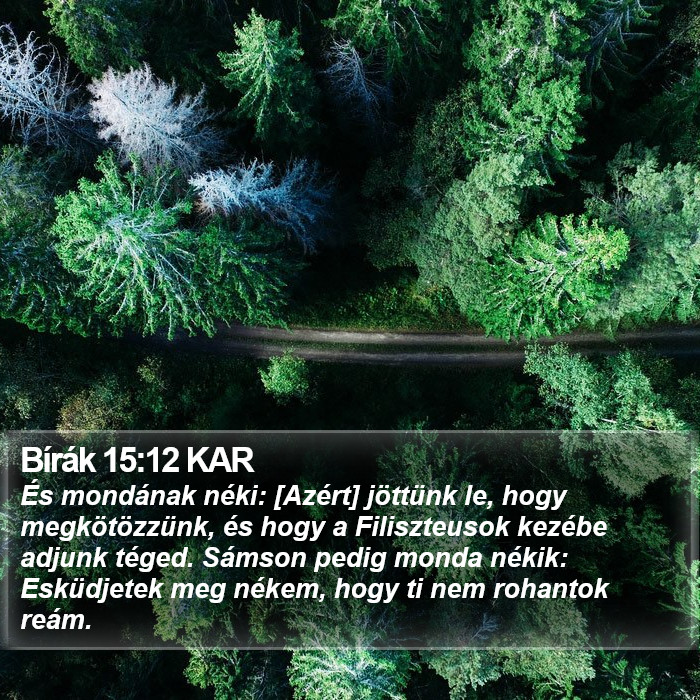 Bírák 15:12 KAR Bible Study