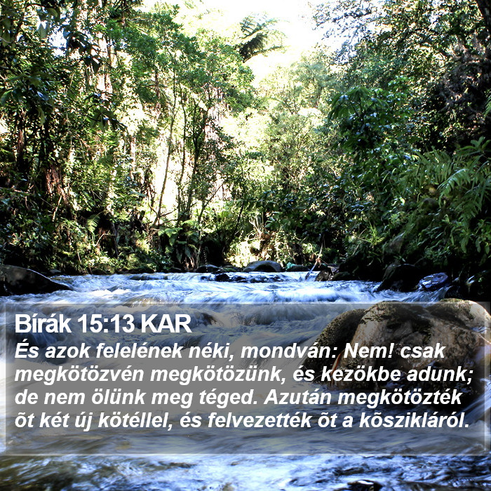 Bírák 15:13 KAR Bible Study