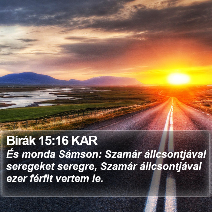 Bírák 15:16 KAR Bible Study