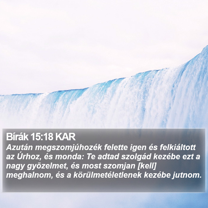 Bírák 15:18 KAR Bible Study