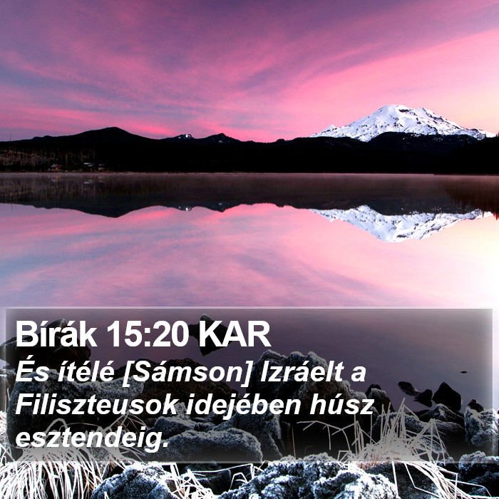 Bírák 15:20 KAR Bible Study