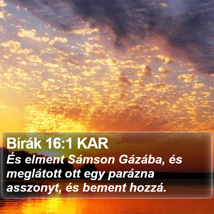 Bírák 16:1 KAR Bible Study