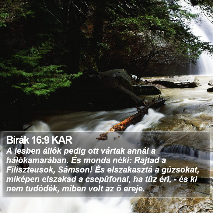 Bírák 16:9 KAR Bible Study