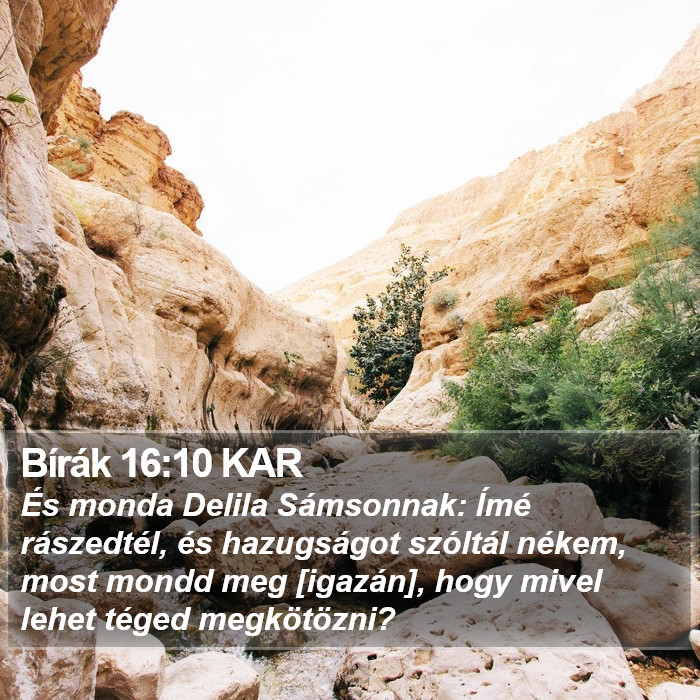 Bírák 16:10 KAR Bible Study