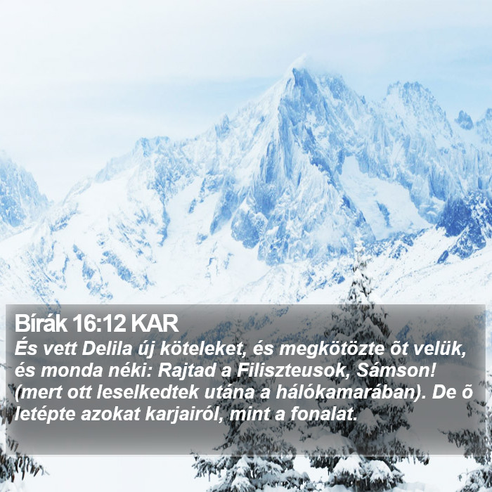 Bírák 16:12 KAR Bible Study